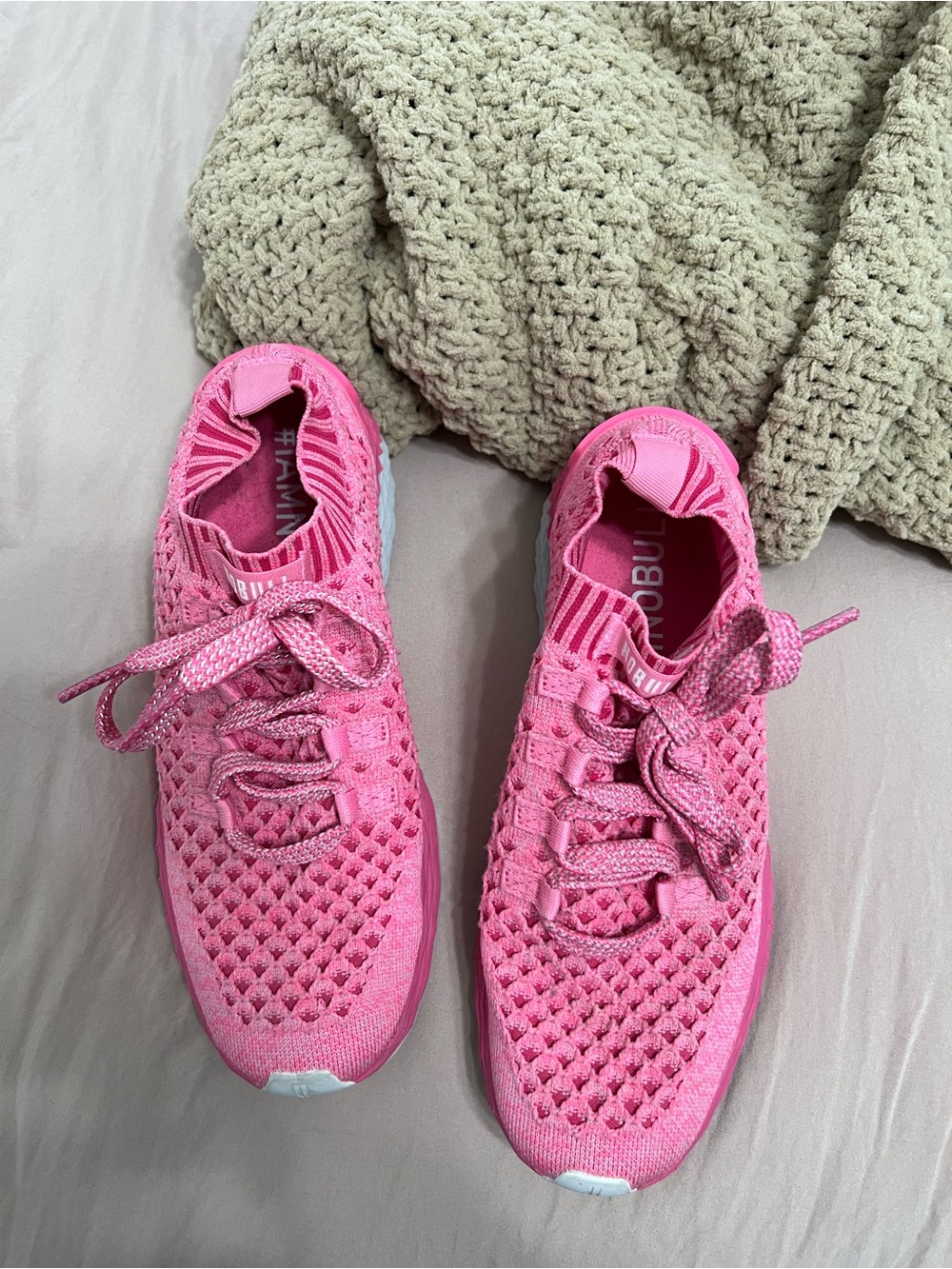 NOBULL Women’s Hot Pink Knit Athletic Shoes